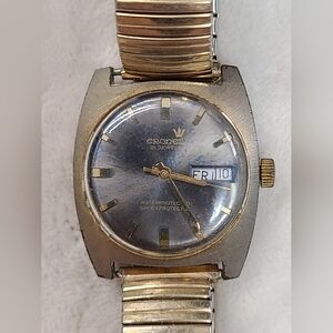 Vintage Cronel Men's 21 Jewels 644 Gold Tone Watch